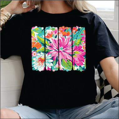 Tropical Floral Panels DTF Transfer