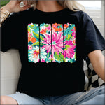 Tropical Floral Panels DTF Transfer