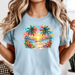 Tropical Sunset DTF Transfer