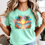 Tropical Sunset DTF Transfer