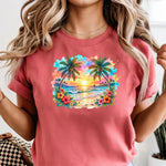 Tropical Sunset DTF Transfer