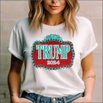 Trump Red Turquoise Marquee DTF Transfer