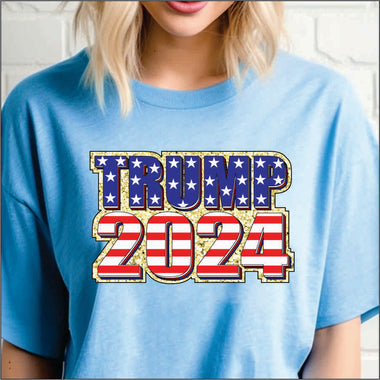 Trump 2024 Glitter Background DTF Transfer