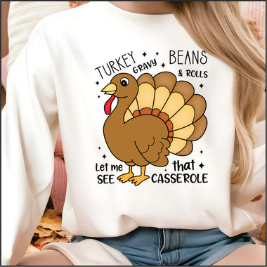 Turkey Gravy Beans & Rolls DTF Transfer