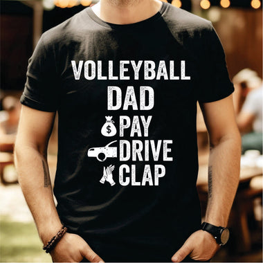 Volleyball Dad Pay Drive Clap