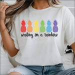 Waiting on a Rainbow DTF Transfer