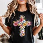 Floral Cross DTF Transfer