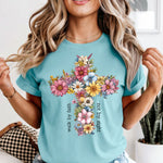 Floral Cross DTF Transfer