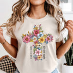 Floral Cross DTF Transfer