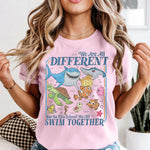 We are all Different but we Swim Together DTF Transfer