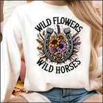 Wild Flowers Wild Horses Shoe DTF Transfer