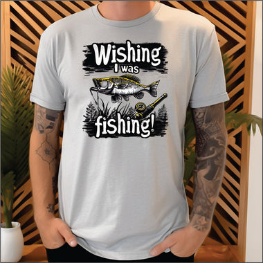 I Wish I was Fishing DTF Transfer