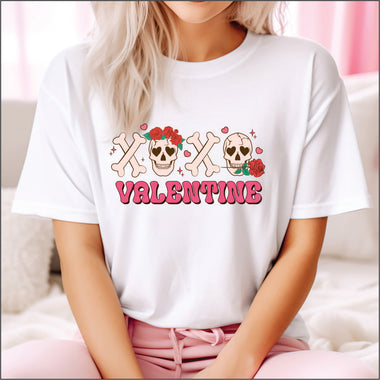 XOXO Skull Valentine DTF Transfer