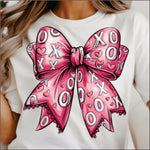 XOXO Valentine Coquette Bow DTF Transfer