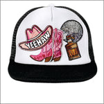 Yeehaw Cowgirl Cluster Faux Embroidery DTF Hat Patch