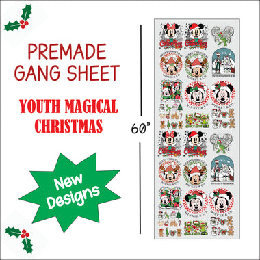 YOUTH MAGICAL CHRISTMAS Gang Sheet