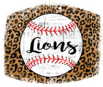Youth Baseball Leopard w/ Team Name Digital Heat Transfer