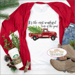 It's The Most Wonderful Time of the Year Red Truck DTF Heat Transfer