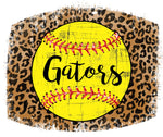 Youth Softball Leopard w/ Team Name Digital Heat Transfer