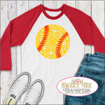 Softball Mandala Digital Heat Transfer