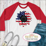 Patriotic Sunflower Full Color Digital Heat Transfer